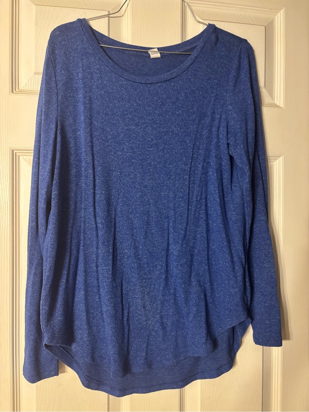 Old Navy Heathered Royal Blue Long-Sleeve Tee